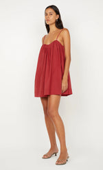 Load image into Gallery viewer, VIVIAN MINI DRESS - CHERRY
