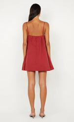 Load image into Gallery viewer, VIVIAN MINI DRESS - CHERRY
