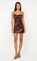 Load image into Gallery viewer, CELESTIA MINI DRESS - PLUM
