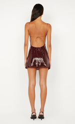 Load image into Gallery viewer, CELESTIA MINI DRESS - PLUM

