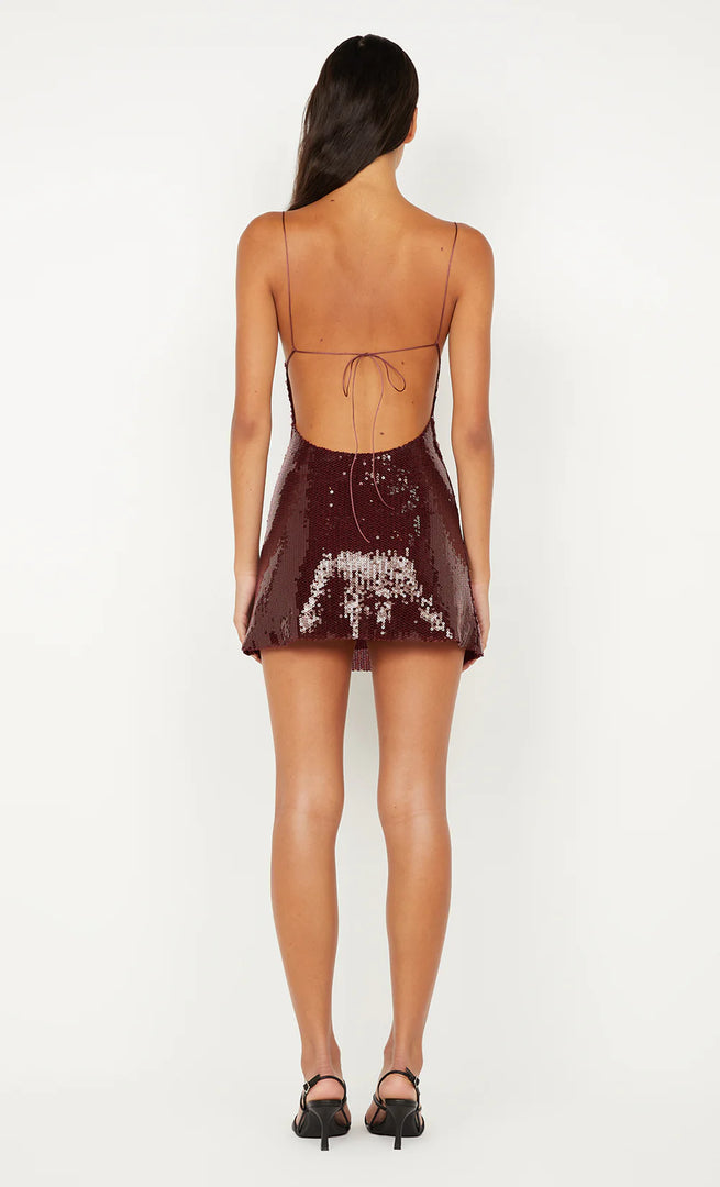 CELESTIA MINI DRESS - PLUM
