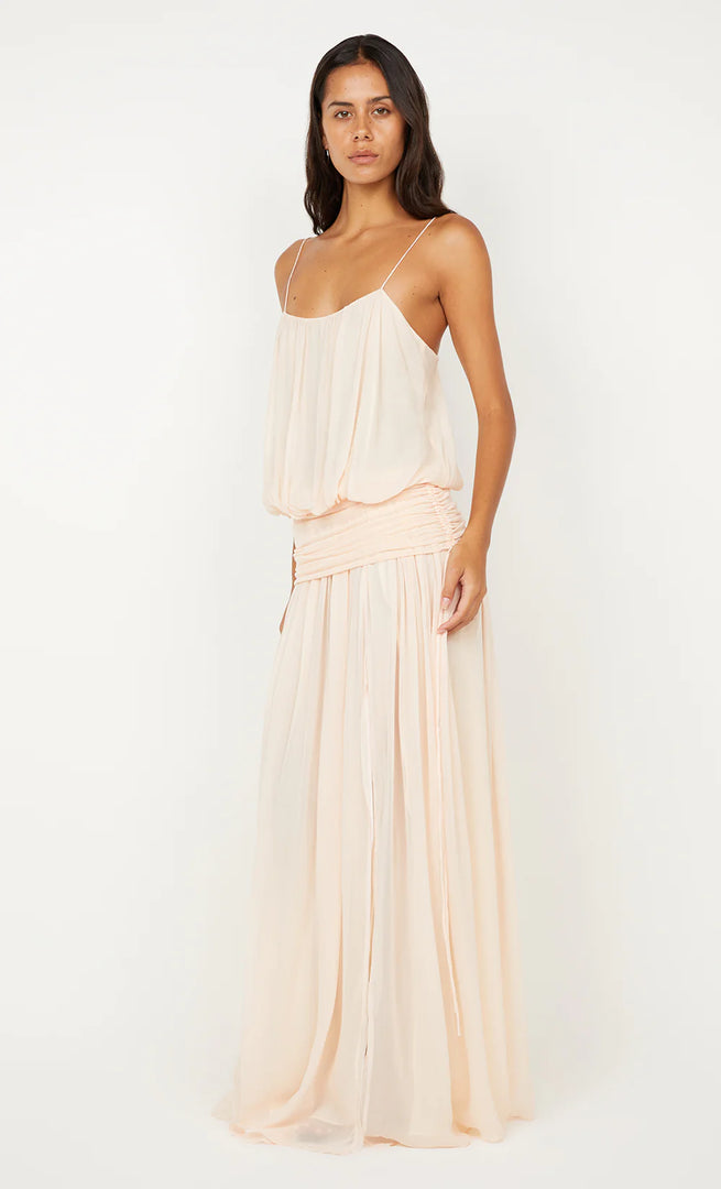 CAMILLE BLOUSON DRESS PEACH