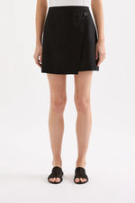 Load image into Gallery viewer, THILDA LINEN SKIRT -BLACK
