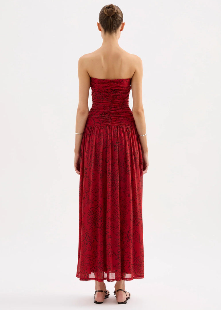 SAFFRON STRAPLESS MAXI DRESS