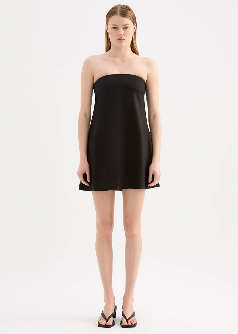 ELYSE LINEN MINI DRESS
