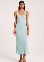 Load image into Gallery viewer, STAS CUPRO SLIP DRESS AQUA
