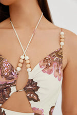 Load image into Gallery viewer, MAIZIE MAXI DRESS LEMON WALLPAPER
