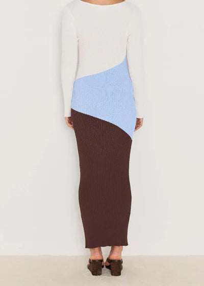 TIA KNIT MIDI DRESS ABSTRACT