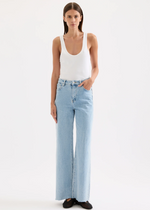 Load image into Gallery viewer, CALI STRETCH WIDE LEG JEAN - BLUE
