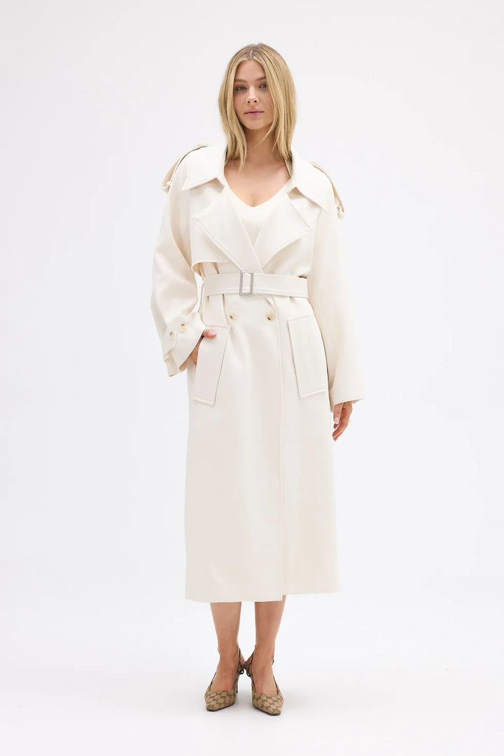 DILLEN TRENCH COAT - IVORY