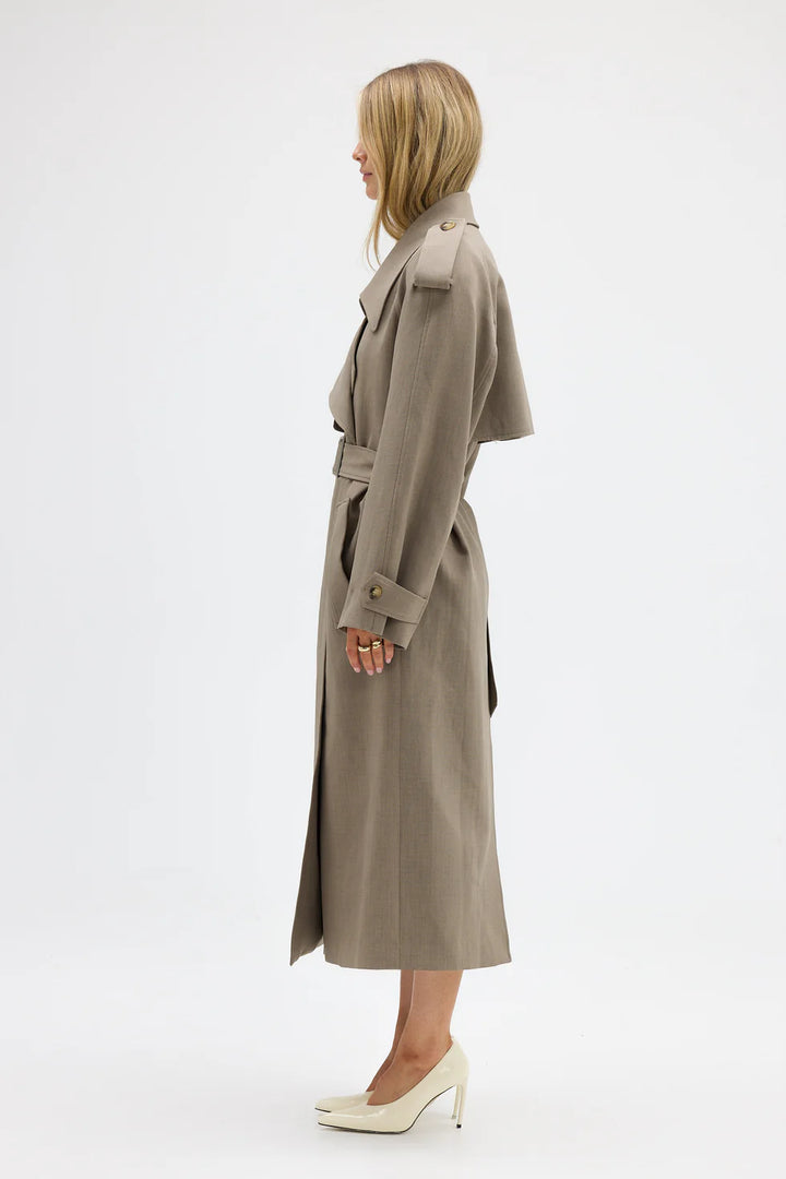 DILLEN TRENCH COAT - TAUPE