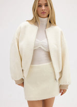 Load image into Gallery viewer, ALANNA BOUCLE BOMBER JACKET
