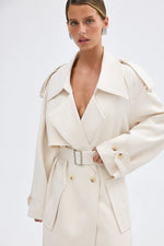 Load image into Gallery viewer, DILLEN TRENCH COAT - IVORY
