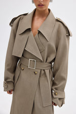 Load image into Gallery viewer, DILLEN TRENCH COAT - TAUPE
