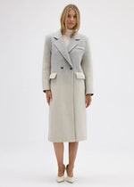 Load image into Gallery viewer, ISLA WOOL COAT - GREY OMBRE
