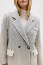 Load image into Gallery viewer, ISLA WOOL COAT - GREY OMBRE
