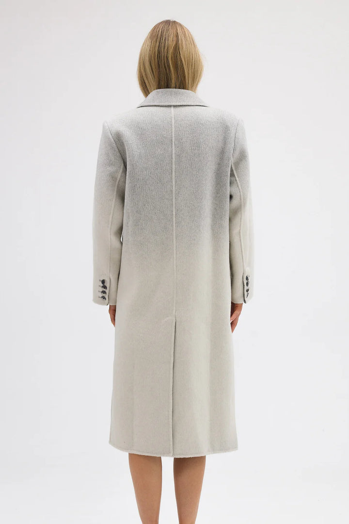 ISLA WOOL COAT - GREY OMBRE