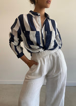 Load image into Gallery viewer, NAUTICAL SHIRT BLUE WHITE
