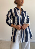 Load image into Gallery viewer, NAUTICAL SHIRT BLUE WHITE
