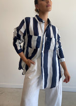 Load image into Gallery viewer, NAUTICAL SHIRT BLUE WHITE
