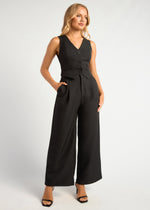 Load image into Gallery viewer, BETTINA WIDE LEG PANT BLACK
