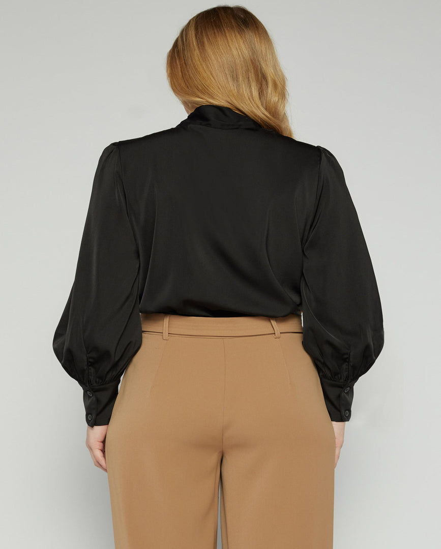 GISELLE BOW BLOUSE BLACK