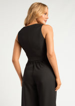Load image into Gallery viewer, BETTINA BUTTON VEST BLACK
