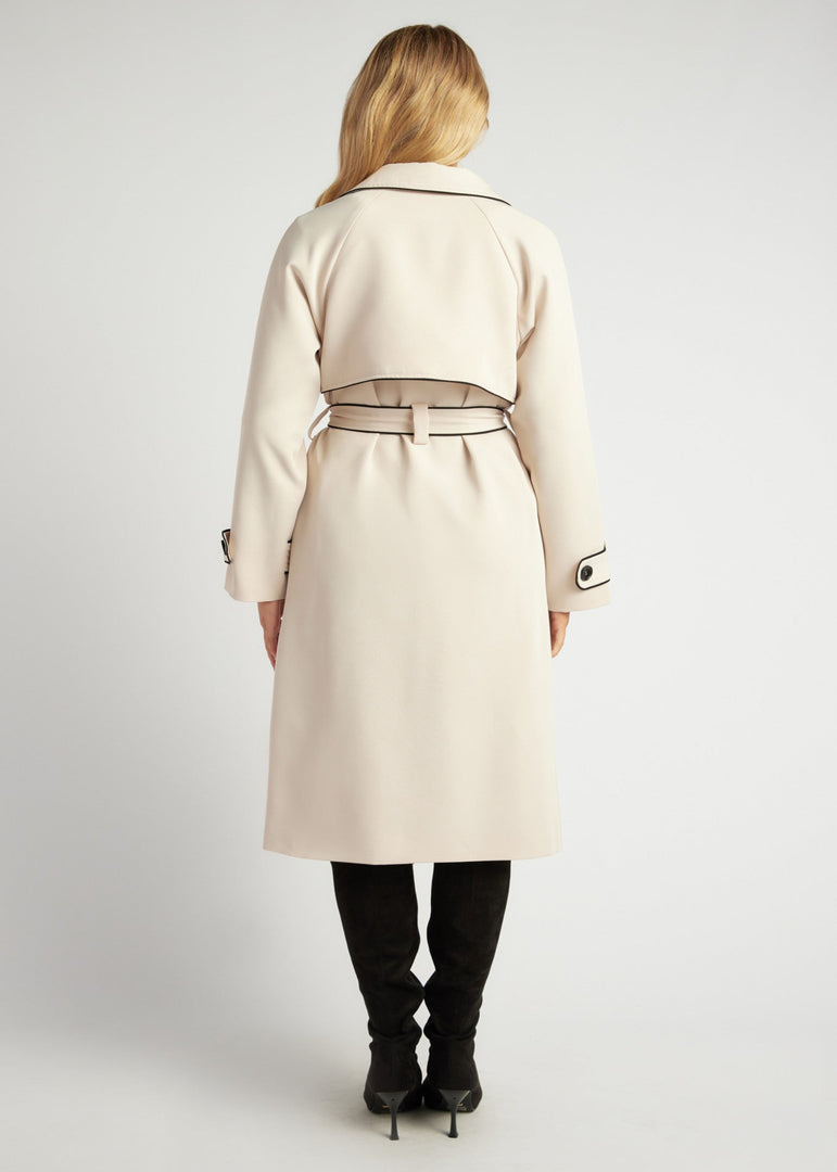 CASSIA CONTRAST TRENCH BEIGE