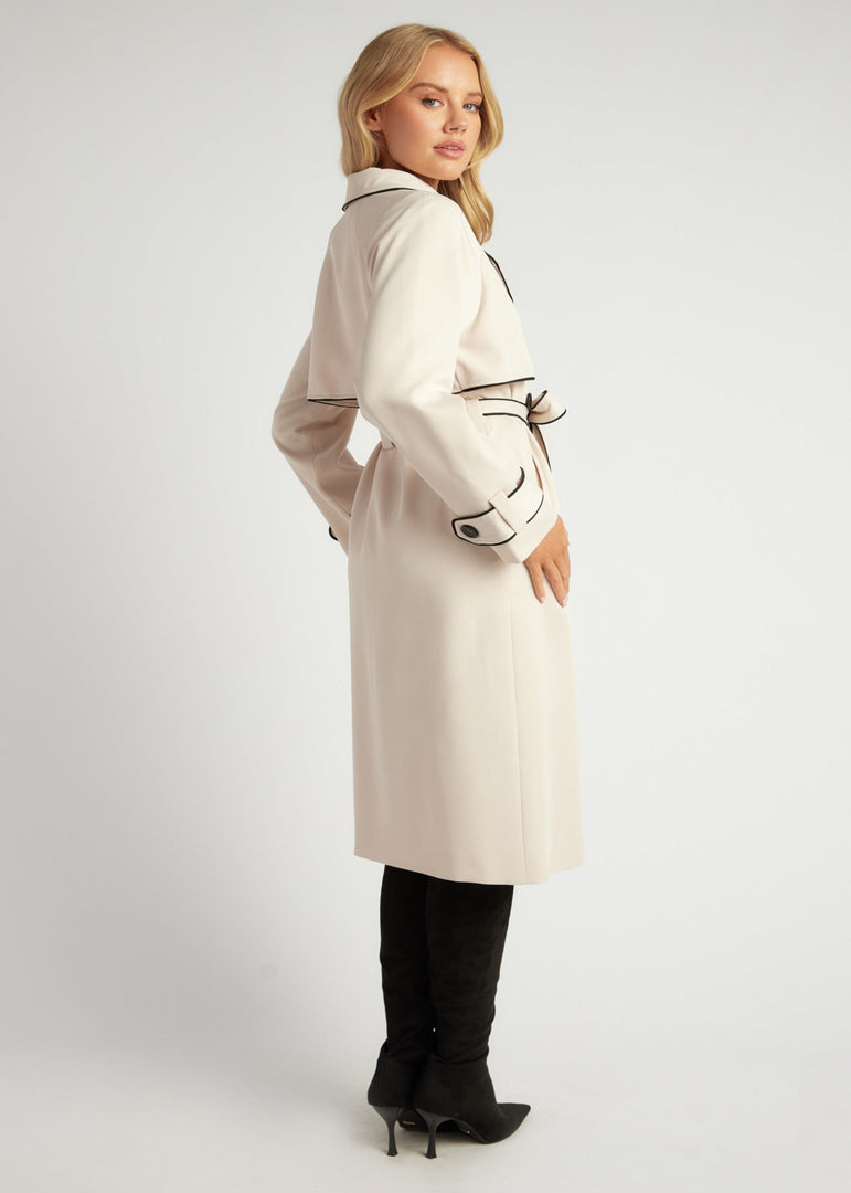 CASSIA CONTRAST TRENCH BEIGE
