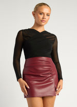Load image into Gallery viewer, MILANA FAUX LEATHER MINI MERLOT
