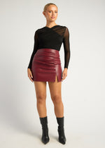 Load image into Gallery viewer, MILANA FAUX LEATHER MINI MERLOT

