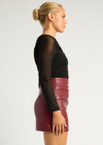 Load image into Gallery viewer, MILANA FAUX LEATHER MINI MERLOT
