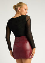 Load image into Gallery viewer, MILANA FAUX LEATHER MINI MERLOT
