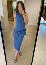 Load image into Gallery viewer, THINKING OUT LOUD MIDI DRESS - BLUE
