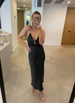 Load image into Gallery viewer, PINNACLE SLIP MIDI DRESS - DEEP OLIVE
