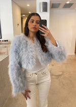Load image into Gallery viewer, MANHATTAN CROP JACKET - BABY BLUE
