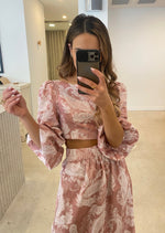 Load image into Gallery viewer, ROSA LINEN CROP TOP
