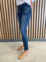 Load image into Gallery viewer, ITALIAN BUTTON JEANS - WASH DENIM
