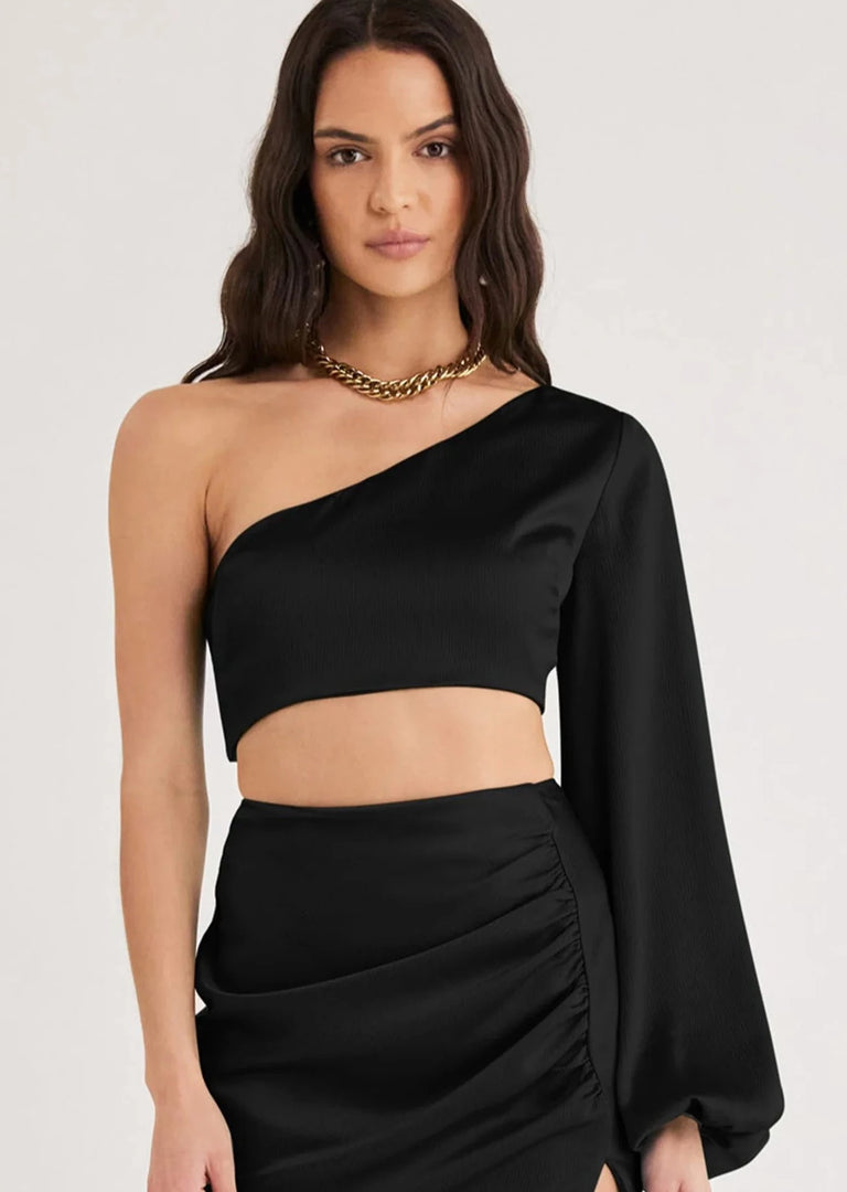 ALLEGRA CROP TOP BLACK